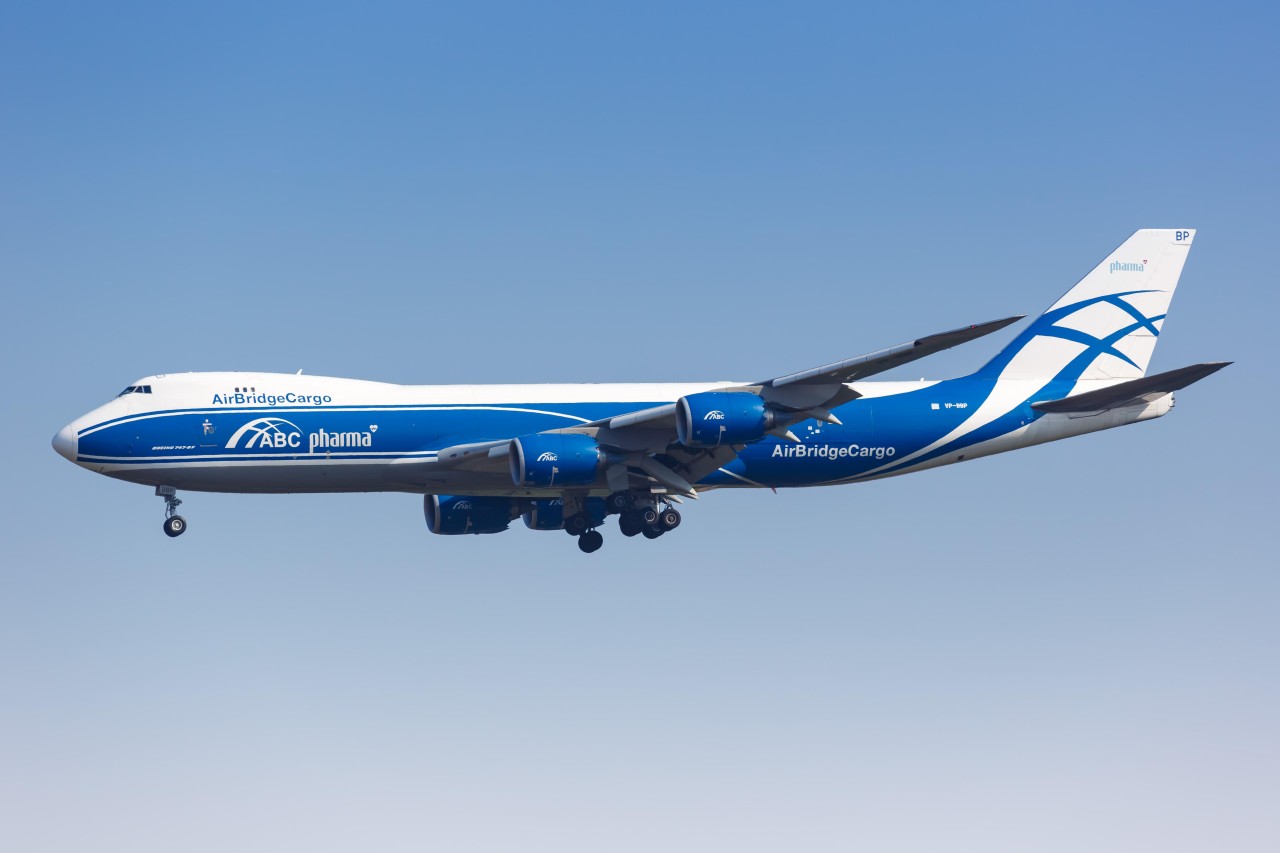 Eine Boeing 747 der russischen Airline „Air Bridge Cargo“ landete in Leipzig. Ihre Route war außergewöhnlich. (Archivbild)