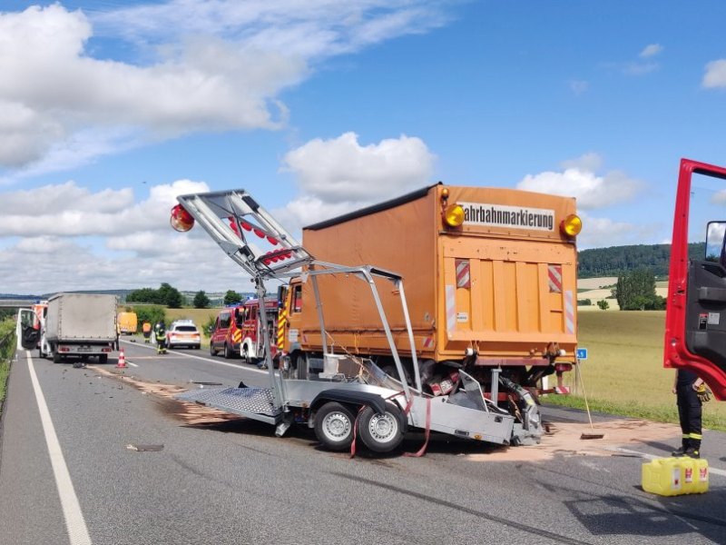 A38 in Thüringen Unfall Fahrbahn warum gesperrt Polizei