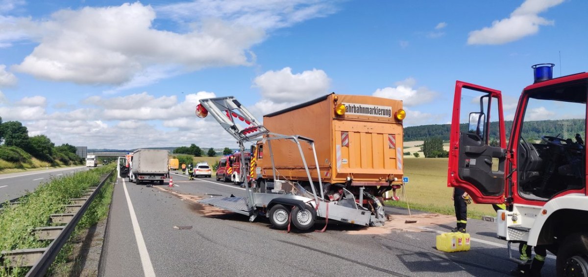 A38 in Thüringen Unfall Fahrbahn warum gesperrt Polizei