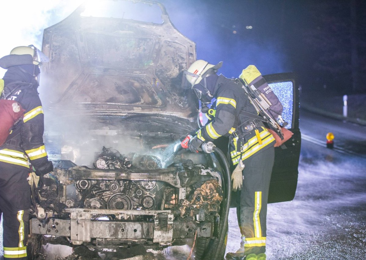 Auto in Flammen