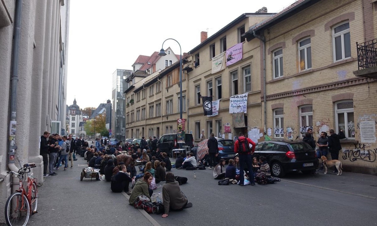 Besetztes Haus in der Carl-Zeiss-Straße 10 in Jena