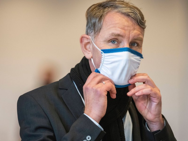 Björn Höcke afd Corona maske thüringen erfurt