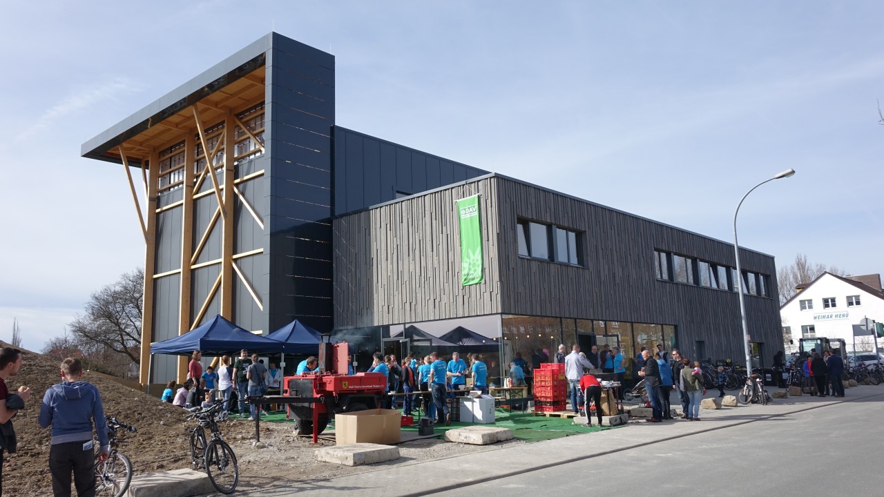 Die neue Kletterhalle in Weimar.