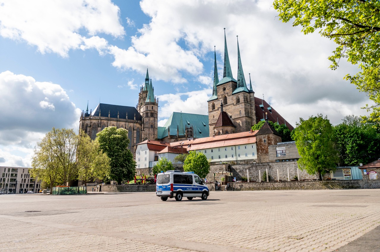 Vergangenes Jahr war es in Erfurt ruhig zum 1. Mai. Demos waren untersagt worden.