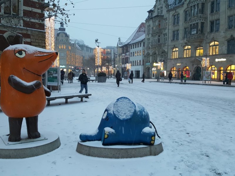 Erfurt Anger Schnee