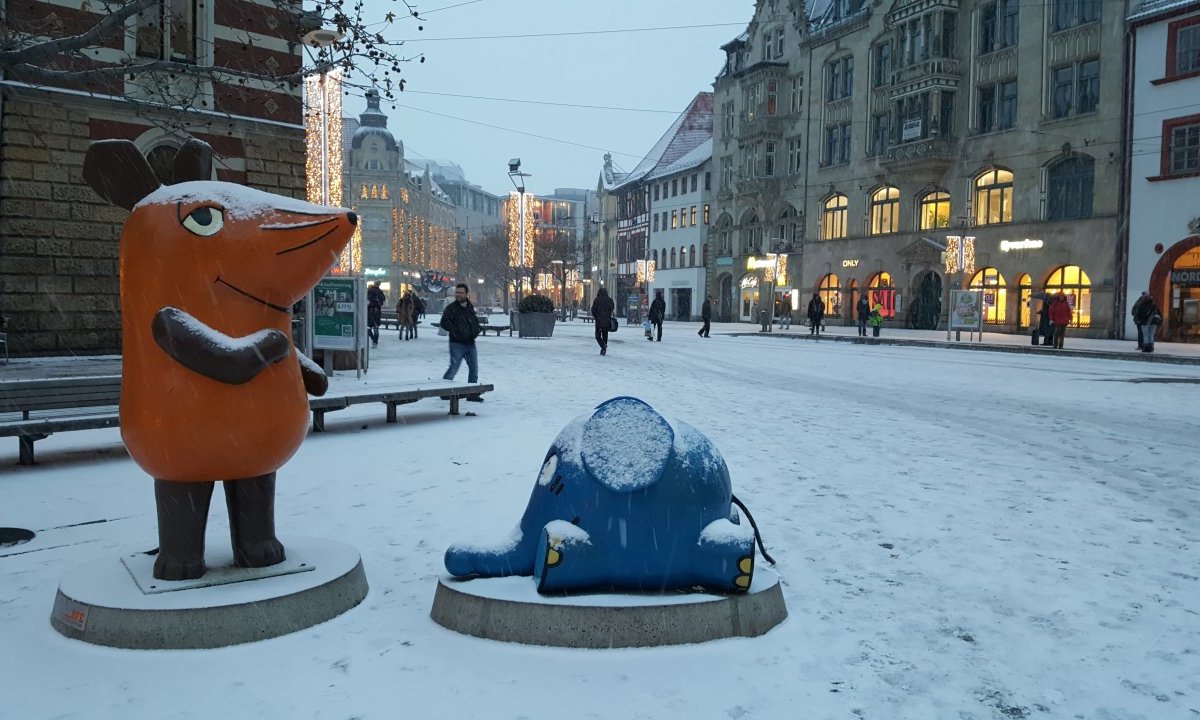 Erfurt Anger Schnee