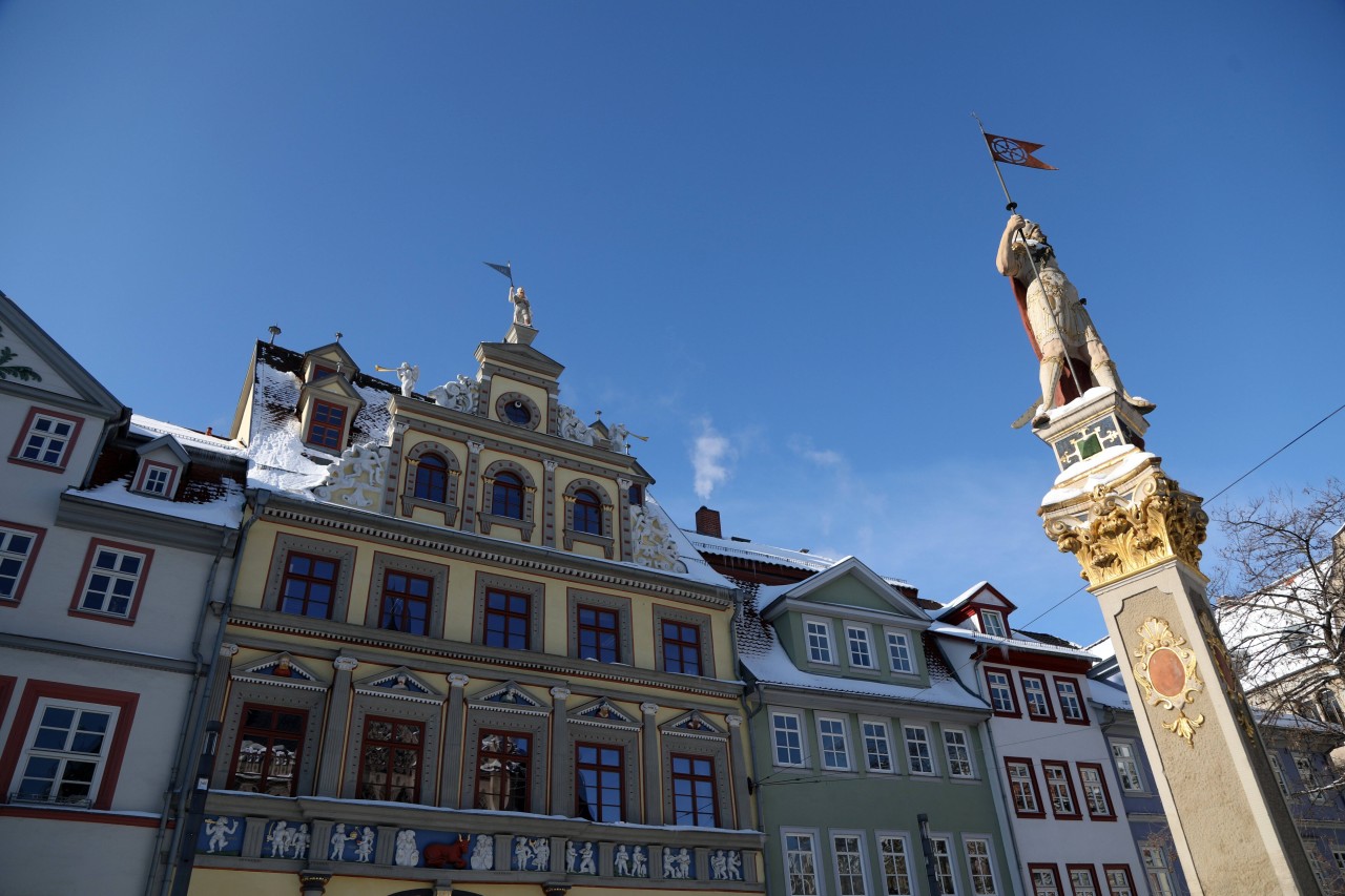 Ungewöhnliche Szenen spielten sich am Wochenende in Erfurt auf dem Fischmarkt ab...