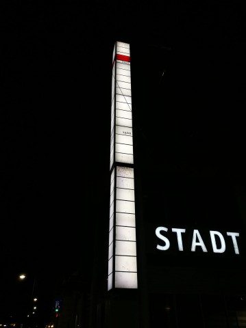 Die Säule von den Stadtwerken in Jena.