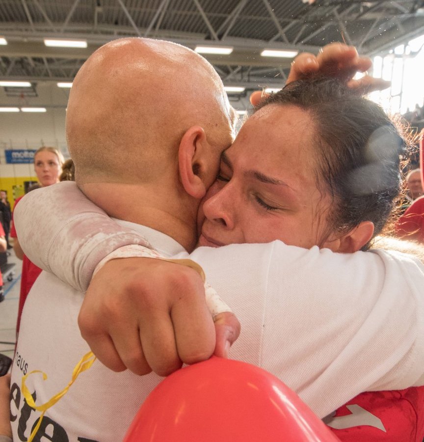 Gordana Mitrovic und Trainer Herbert Müller vom Thüringer HC