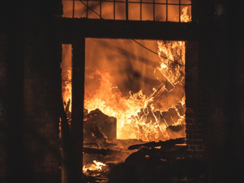 Greiz Teichwolframsdorf Brand Bahnhof