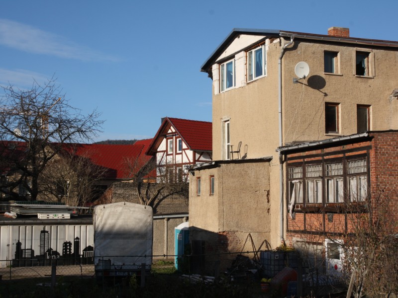 Die Rückansicht vom Haus. 