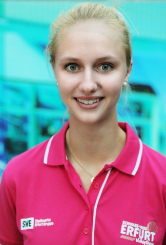 Michaela Wessely vom Schwarz-Weiß Erfurt Volleyteam.