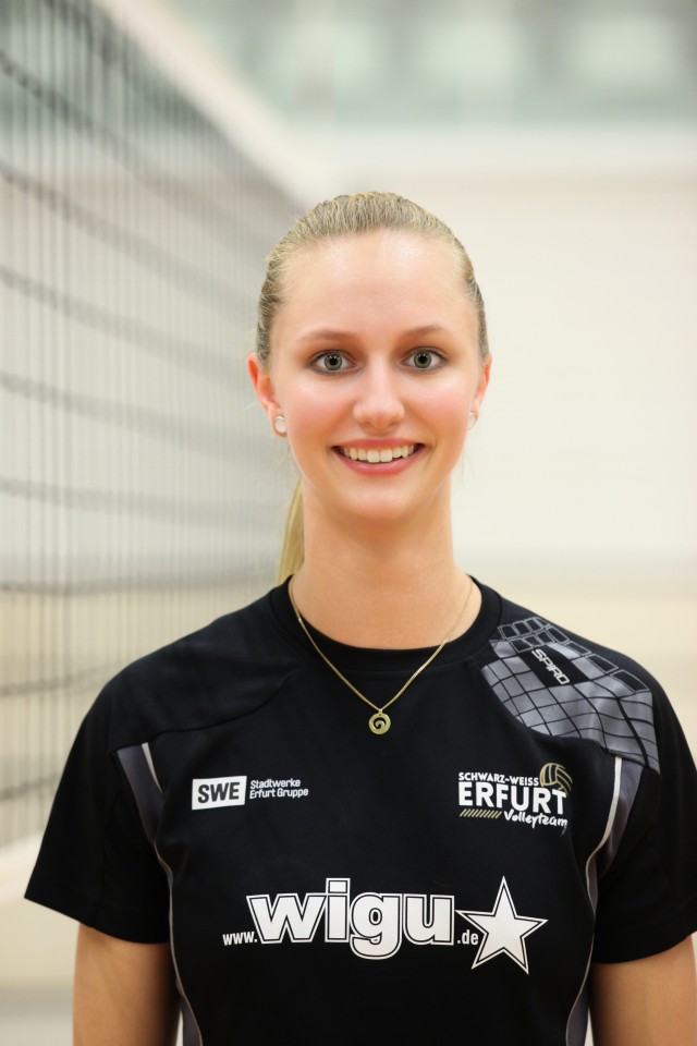 Michaela Wessely, Zuspielerin bei Schwarz-Weiß Erfurt.