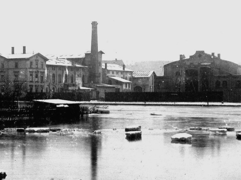 Überschwemmung Weiße Elster Gera Februar 1909