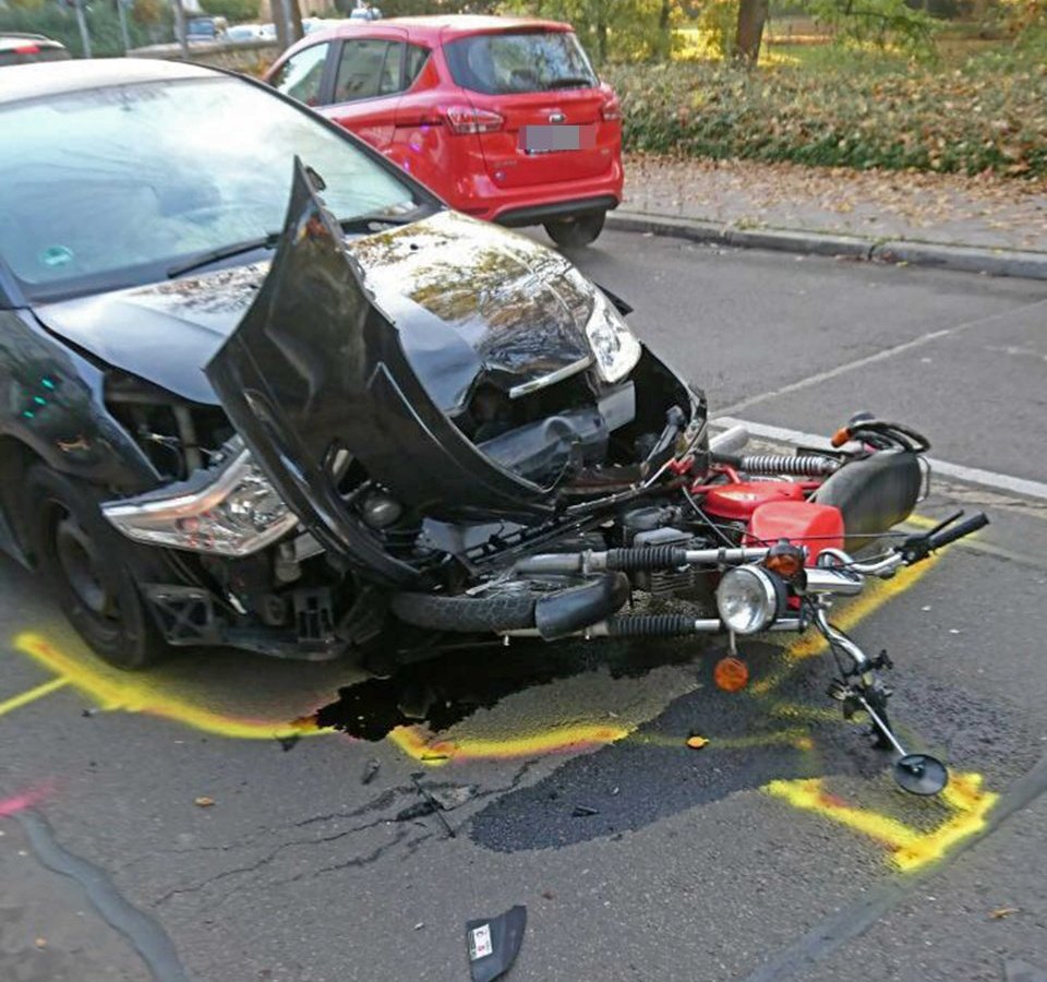 Unfall Moped Erfurt