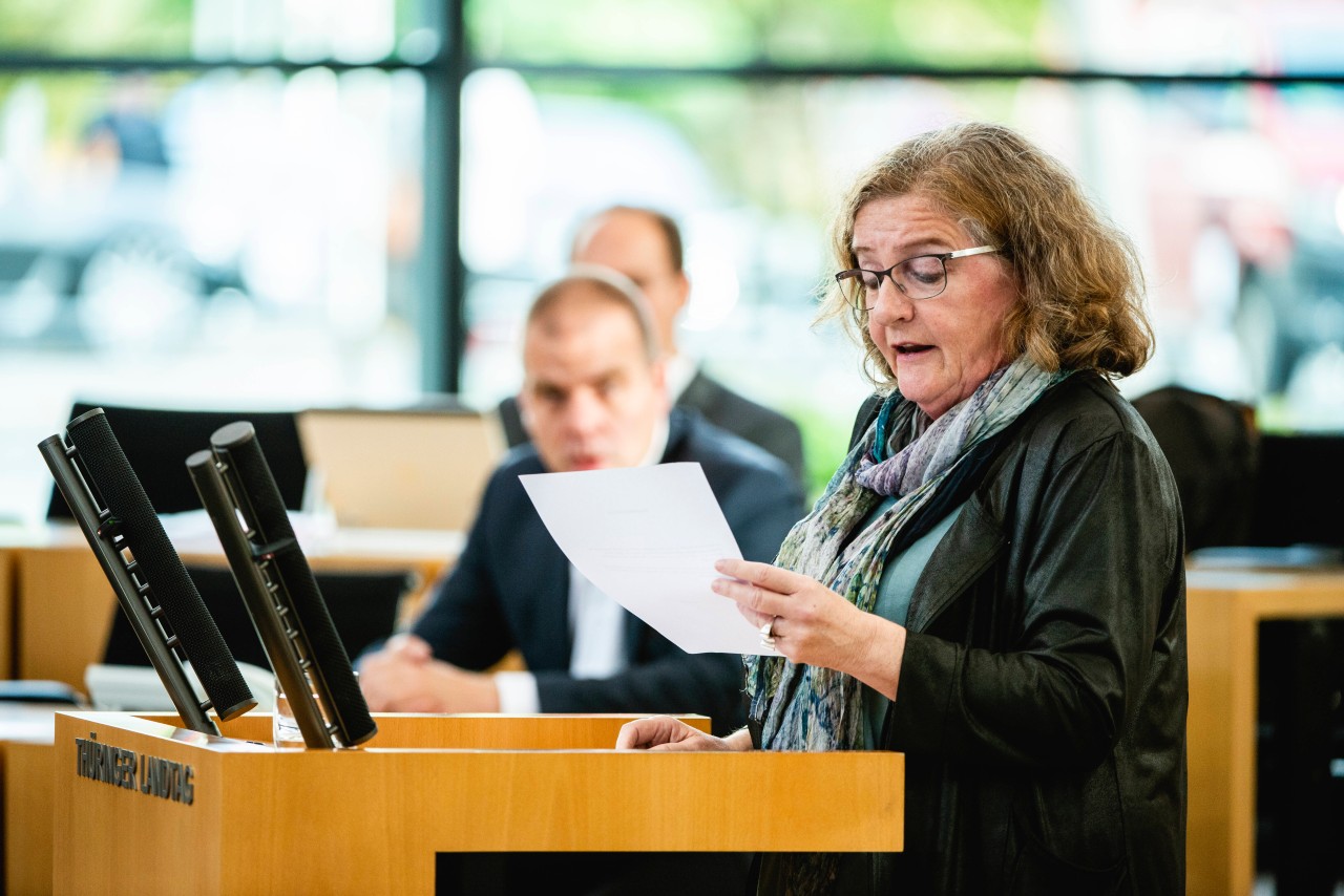 Erfurt: Dorothea Marx im Thüringer Landtag. 