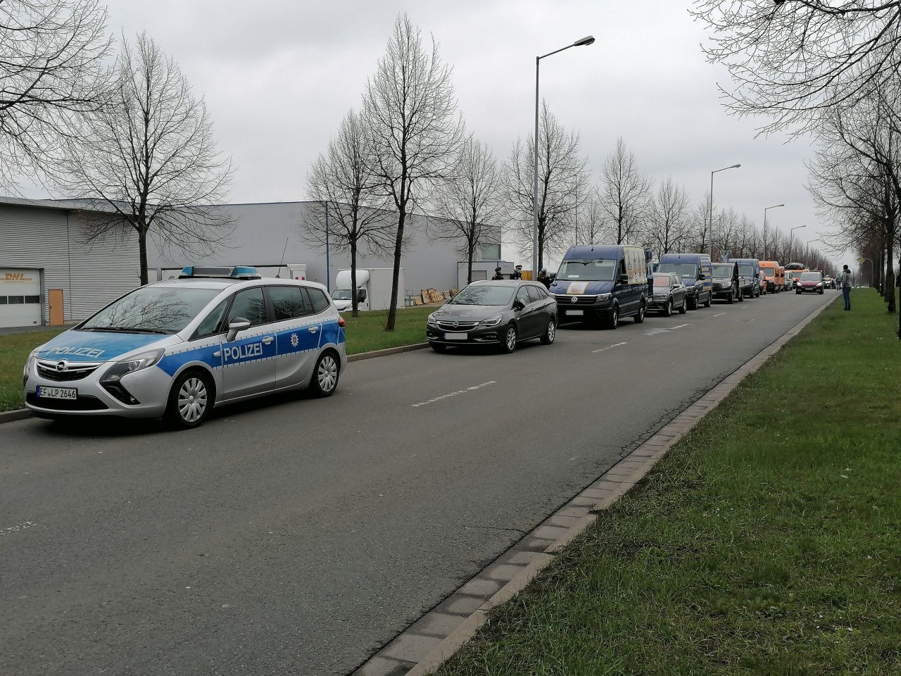 Die Polizei Erfurt war vor Ort. 