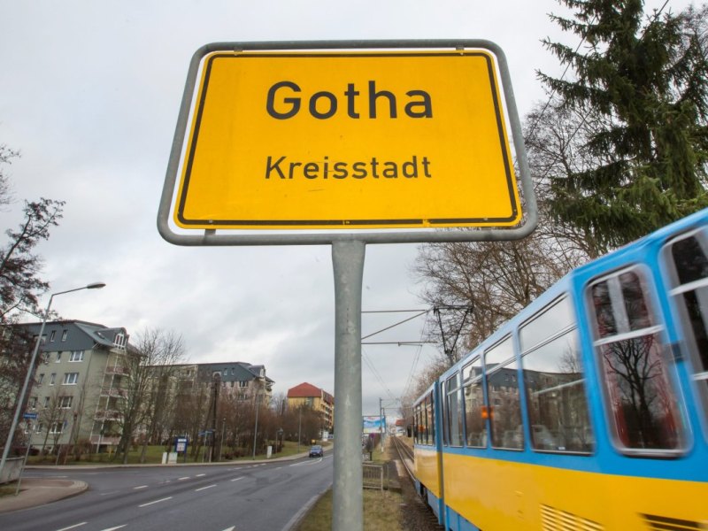 gotha straßenbahn schild