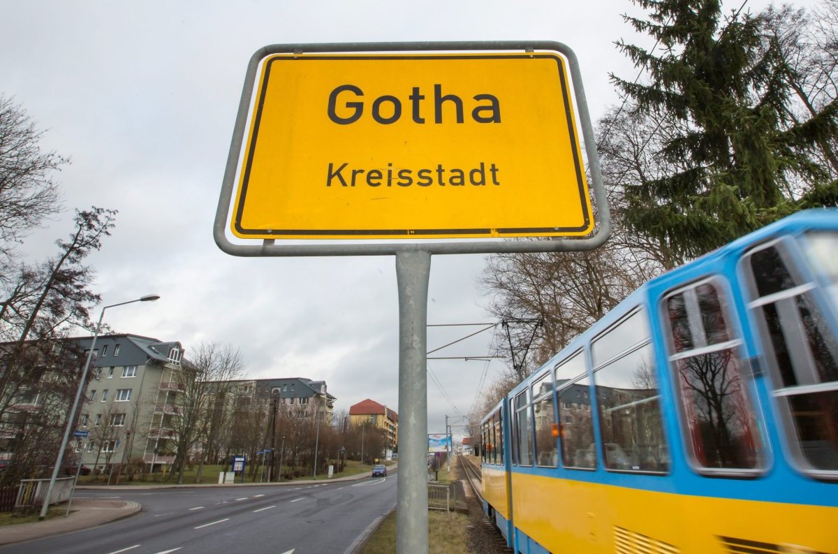 gotha straßenbahn schild