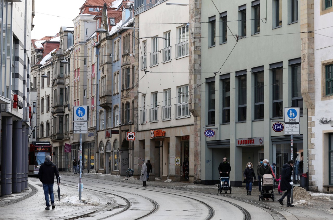 Erfurt: Auch hier war das Geräusch vermutlich zu hören. Blick auf die Schlösserstraße.