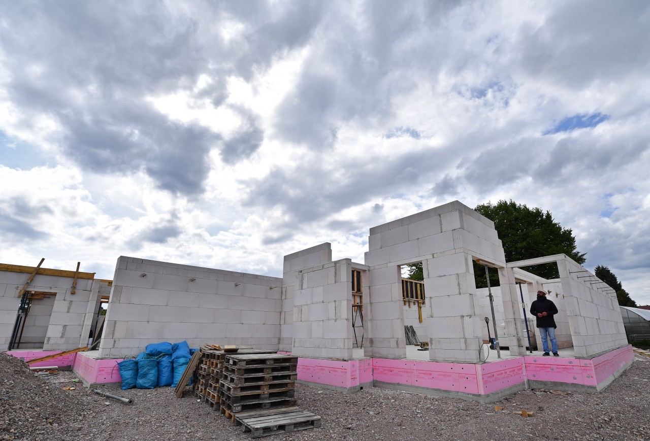 Rohbau der neuen Moschee der Ahmadiyya Muslim Jamaat in Erfurt (Marbach) in Thüringen (Archivfoto)