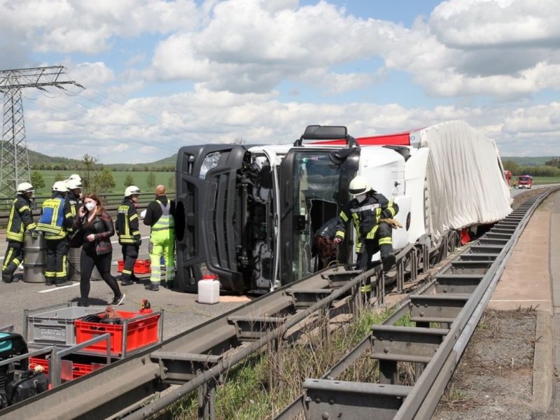 unfall lkw a38 breitenworbis 2