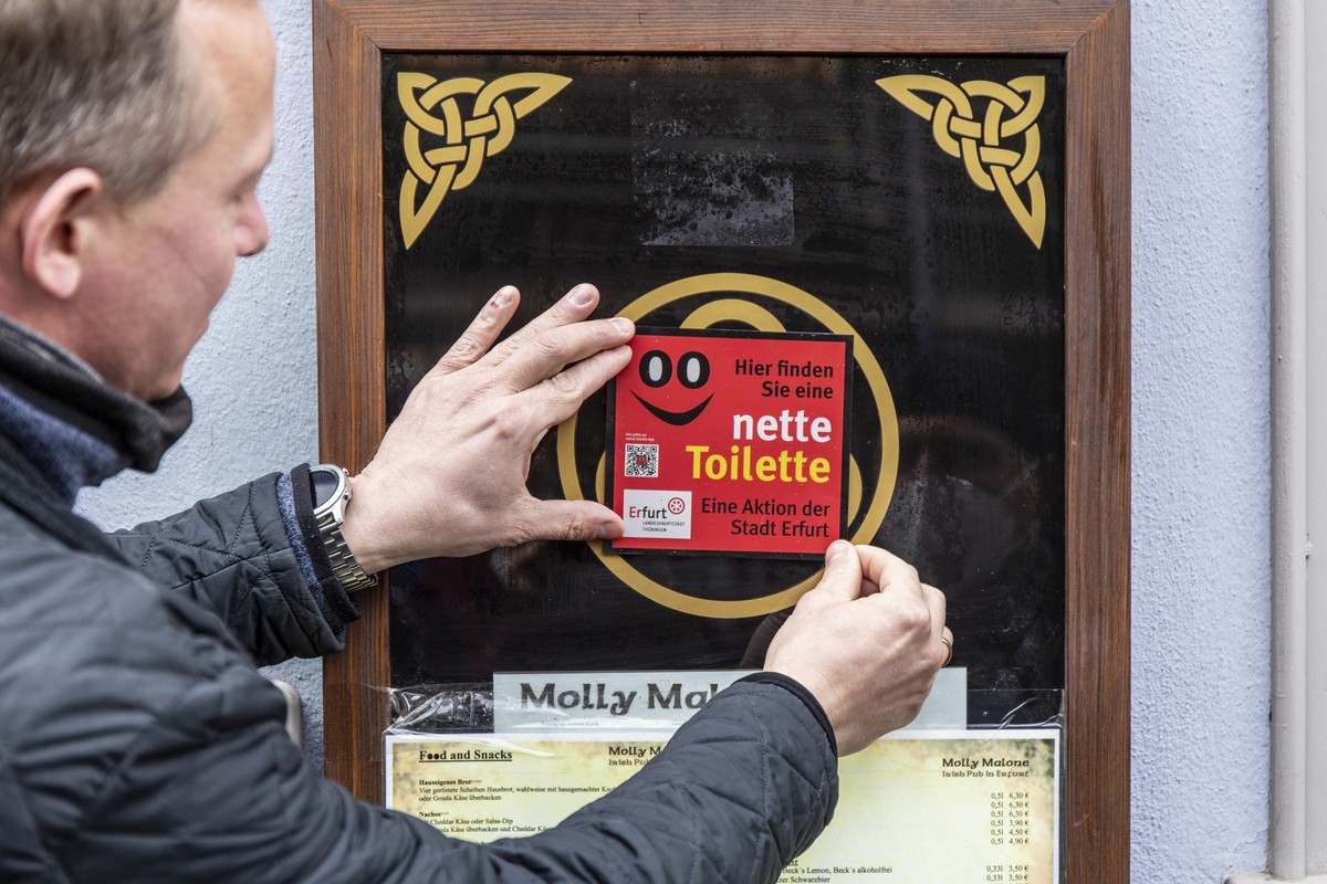 Die „nette Toilette“ soll in Erfurt ab sofort helfen, wenn's mal wieder dringend ist.