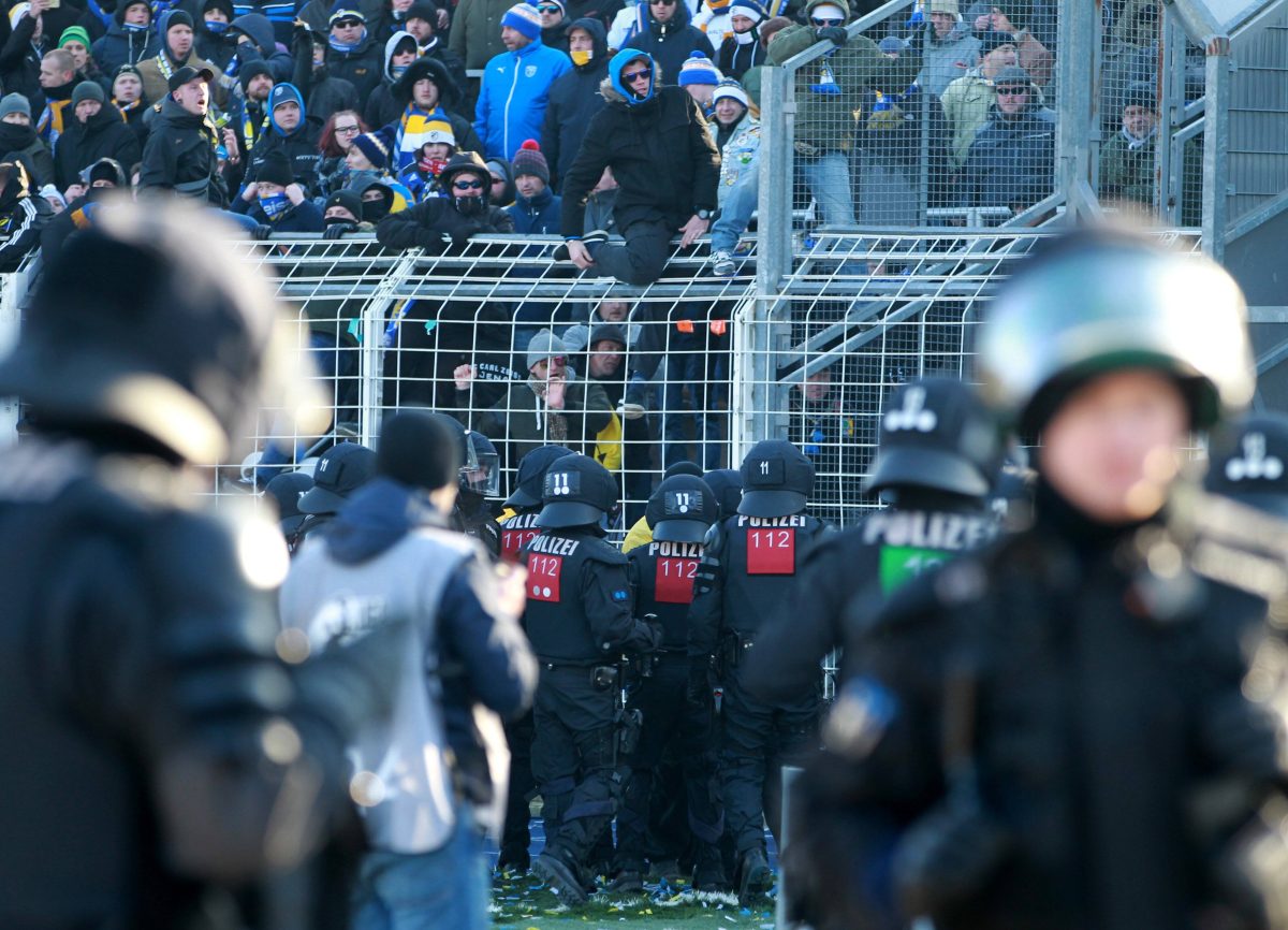 Szenen von einem früheren Derby zwischen Erfurt und Jena