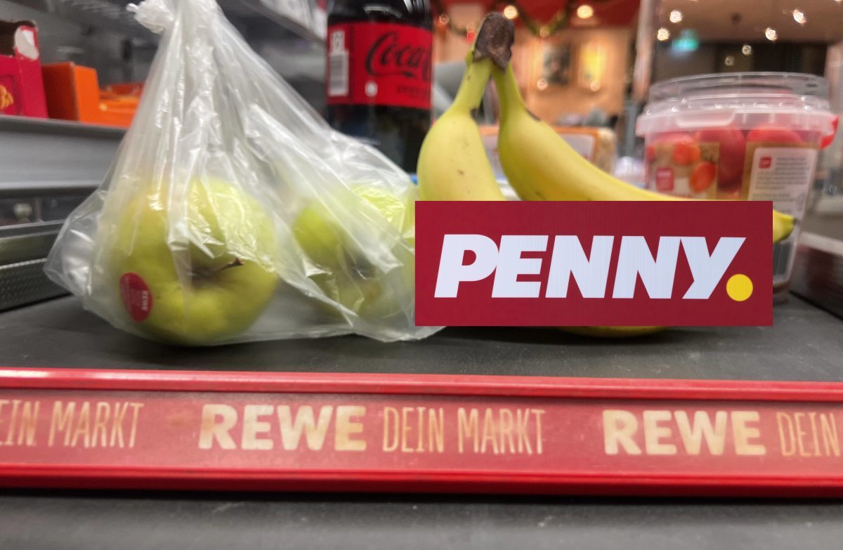 Rewe und Penny Kassenband