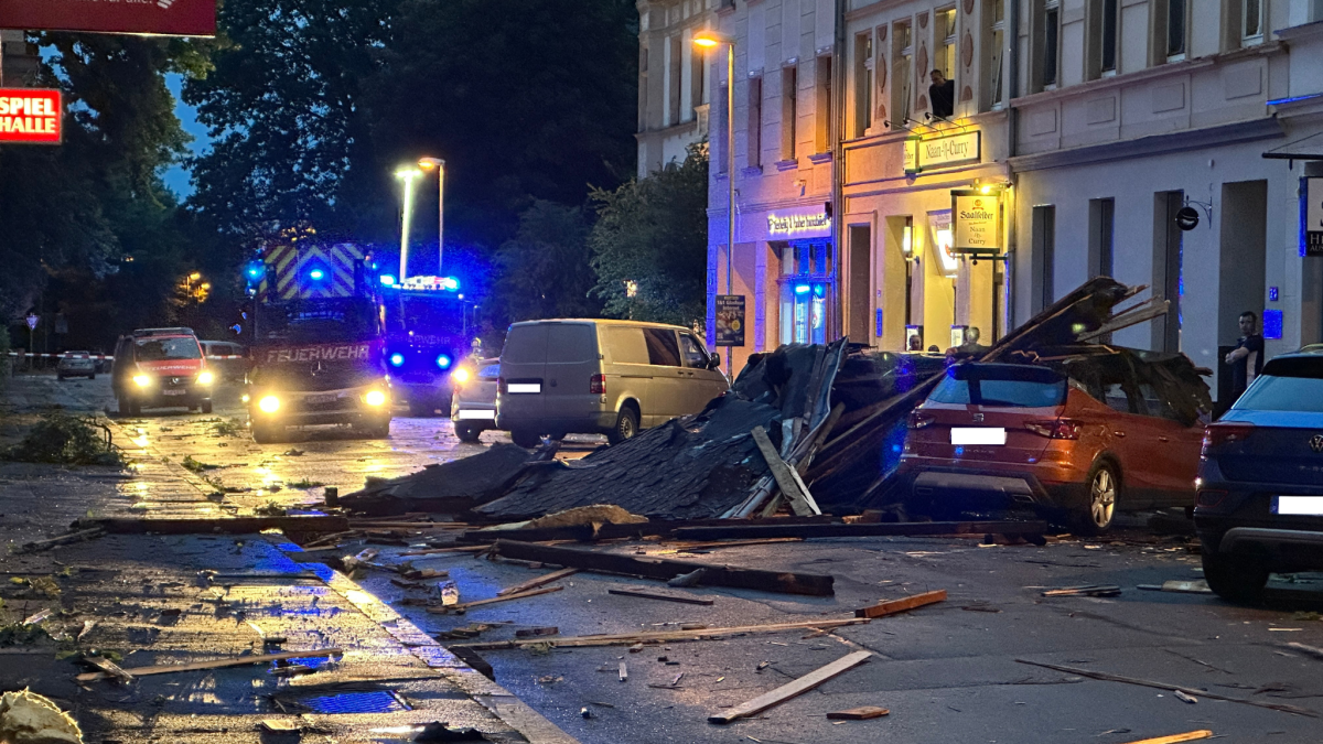 Das Unwetter hat auch in ThÃ¼ringen seine Spuren hinterlassen â€“ so wie hier in Gera.