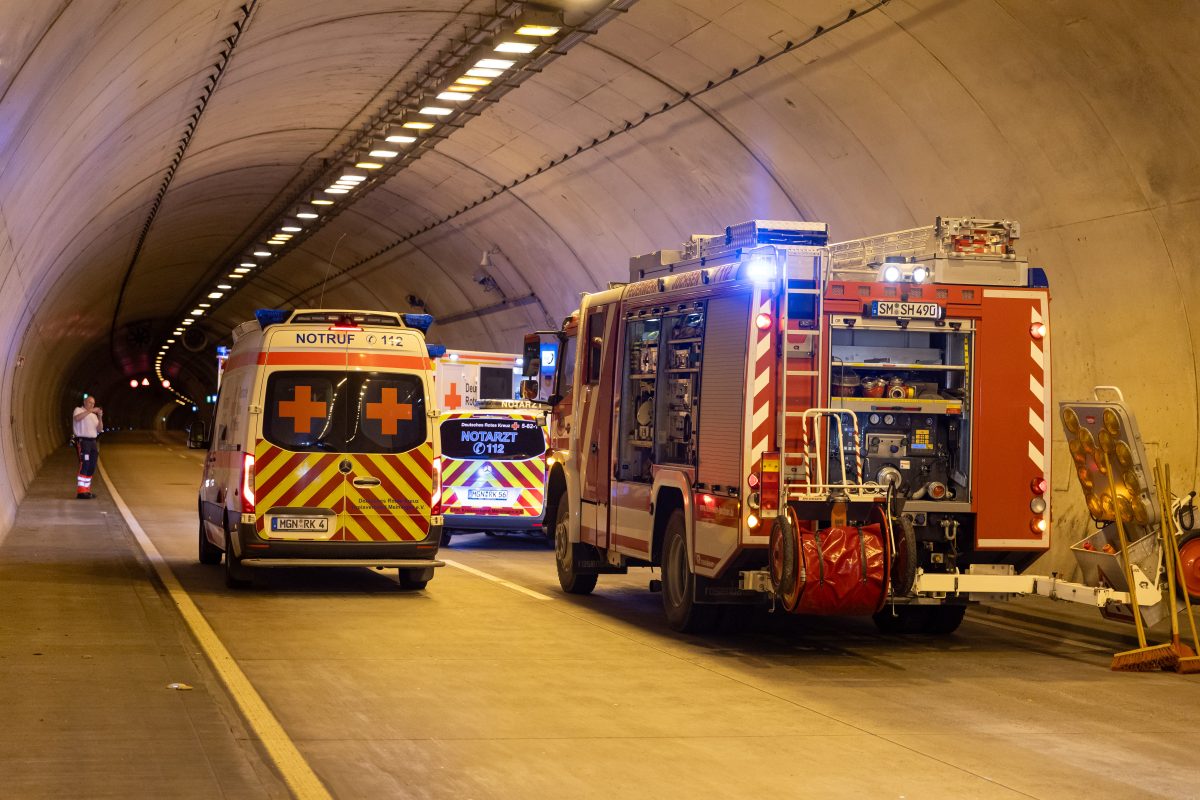 Unfallstelle auf der A71 in Thüringen