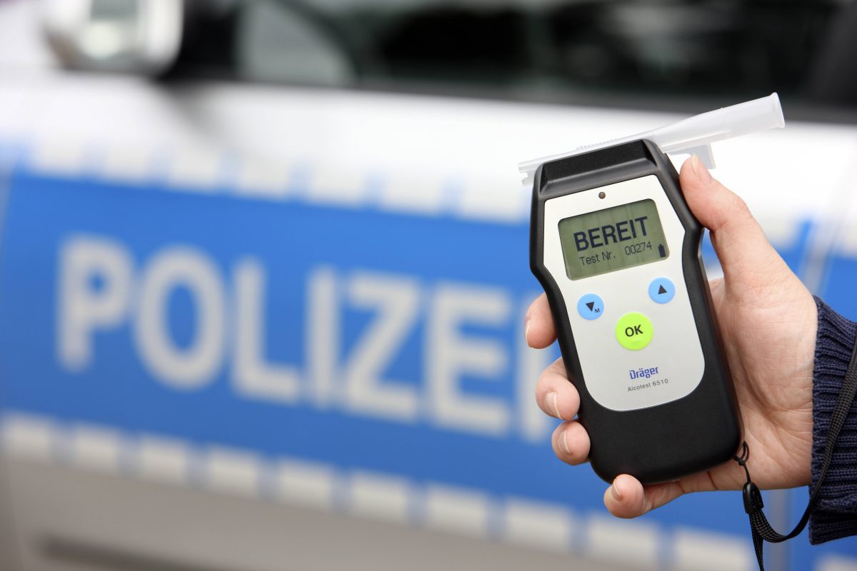 Die Thüringer Polizei ließ den Mann pusten. Zu Recht!