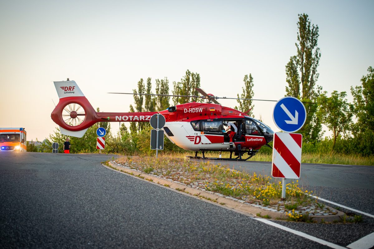 Auch ein Rettungshubschrauber war im Einsatz.